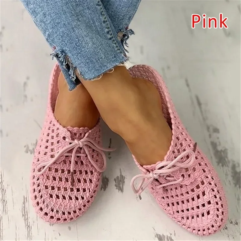 Women\'s Flip-flops Slippers 2023 Summer Shoes for Women Sandals Fashion Hollow Out Breathable Beach Shoes Lace-up Ladies Slipper