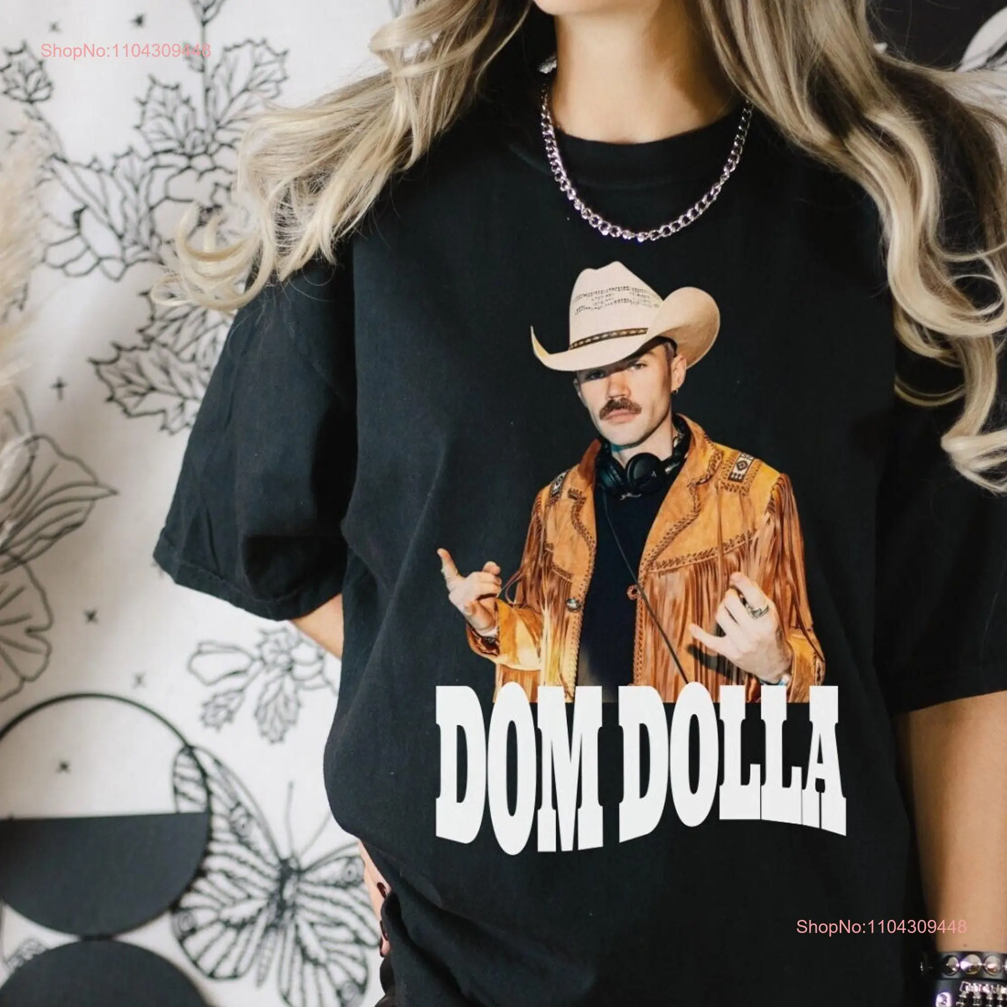 Dom Dolla Cowboy Merch Trendy Rave Clothes T Shirt House Music EDM Festival Outfit Baggy long or short sleeves