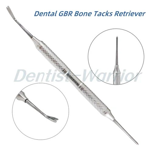 Imagen 2 del producto Pasadores dentales GBR Bone Tack, mango de fijación de membrana, controladores rectos/curvos, pasadores de fijación de membrana, aleación de titanio