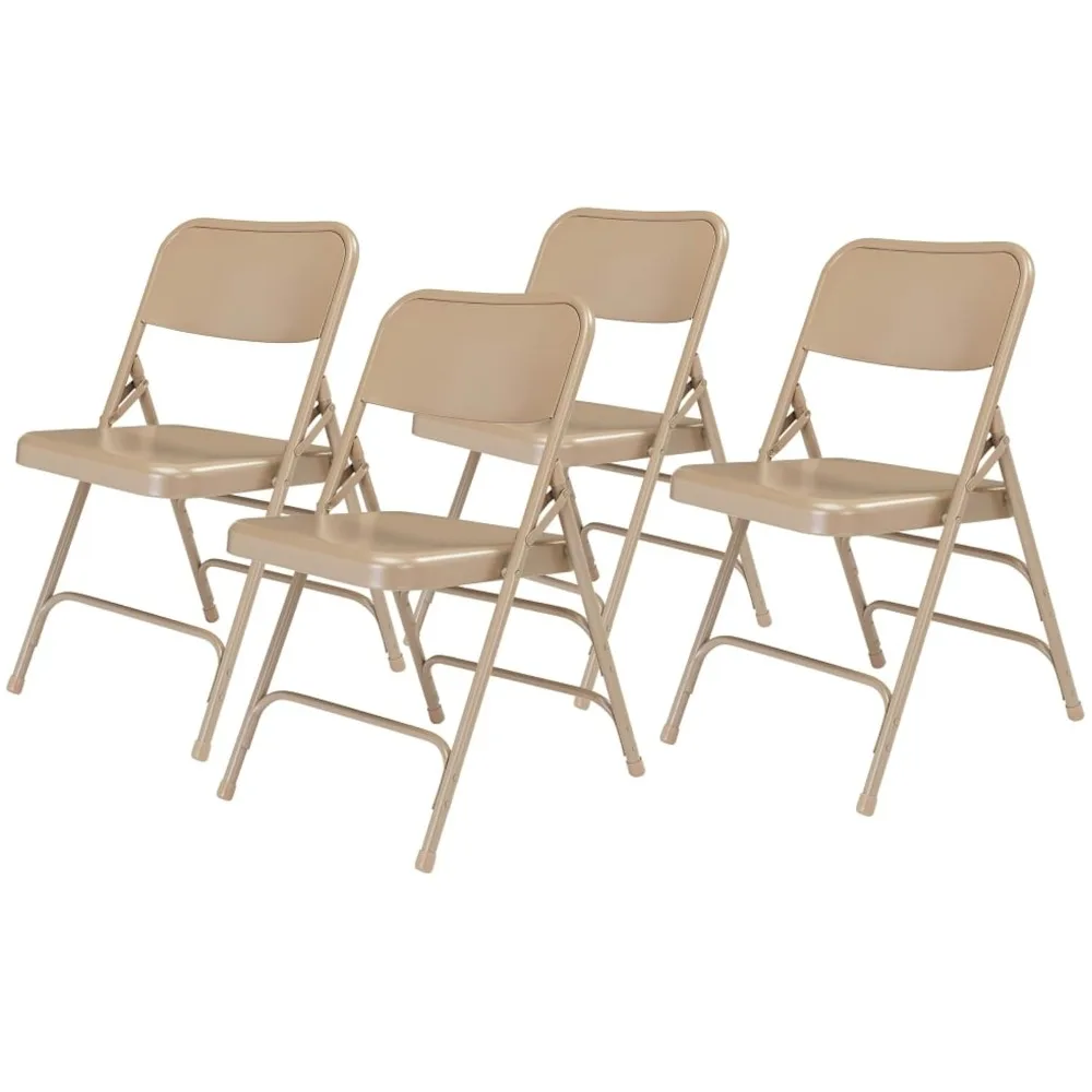 Steel Portable Folding Chairs by  – 300 Series Premium Heavy-Duty Foldable Chairs for Indoor & Outdoor, Set of 4 – Comfortable,