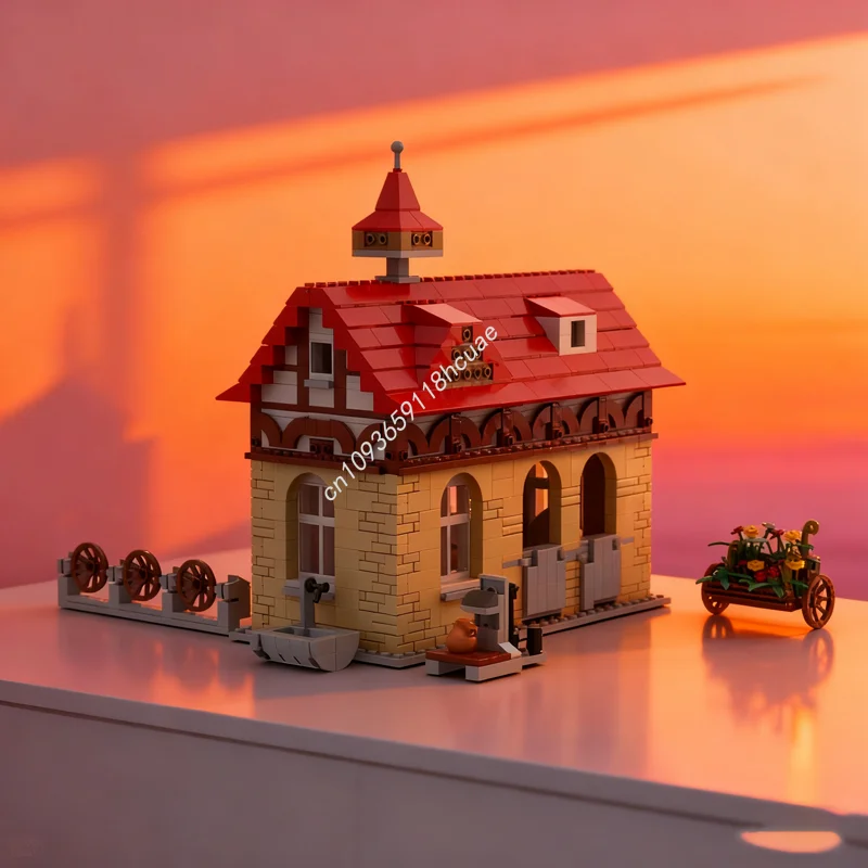 

900pcs MOC Stall Pferdestall Stable Horse Model Building Blocks Construction Creative Toys Idea Brick Christmas Gifts Birthday