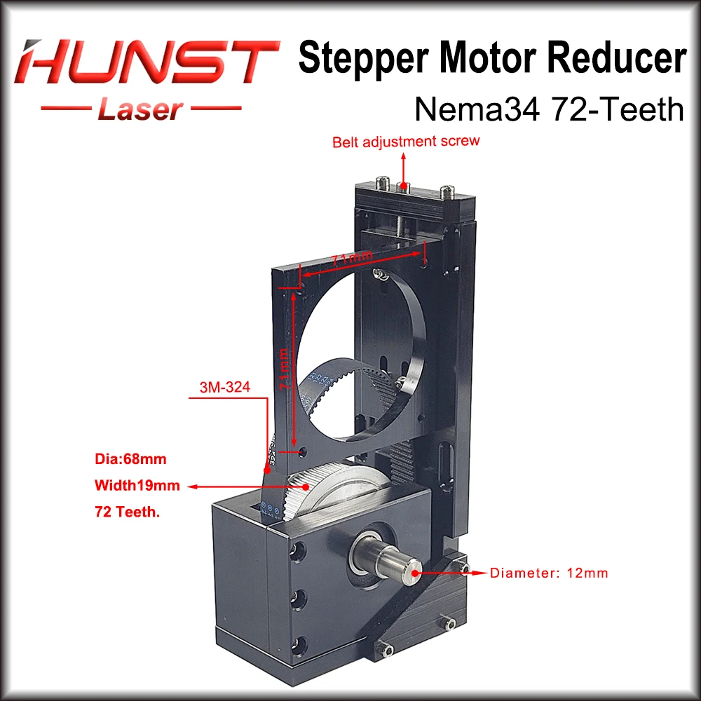 HUNST Stepper Motor Reducer Nema23 38-Teeth/Nema34 72-Teeth for CO2 Laser Cutting and Engraving Machine.