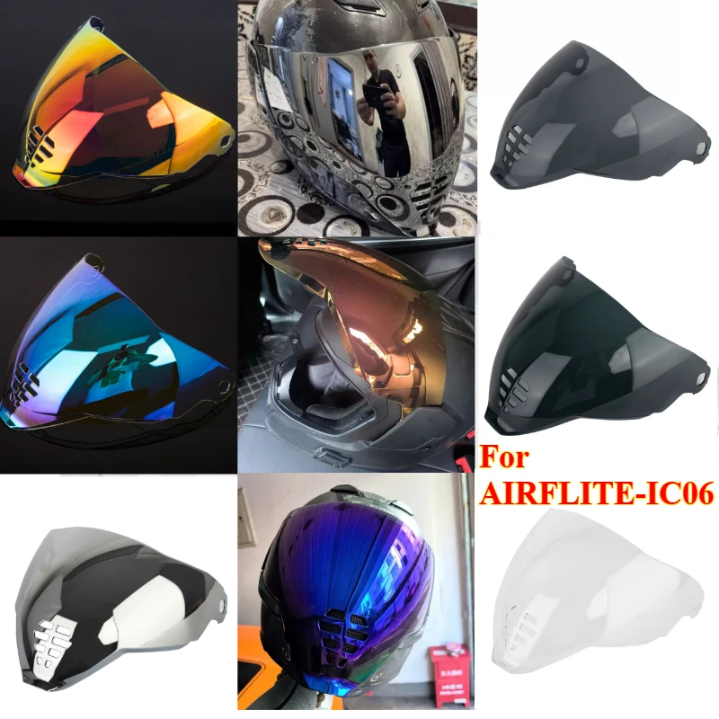 

1PCS Airflite Visor for ICON Airflite IC06 Face Shiled Lens Uv Protected Viseiras Capacete Moto Motorcycle Helmet Accessories