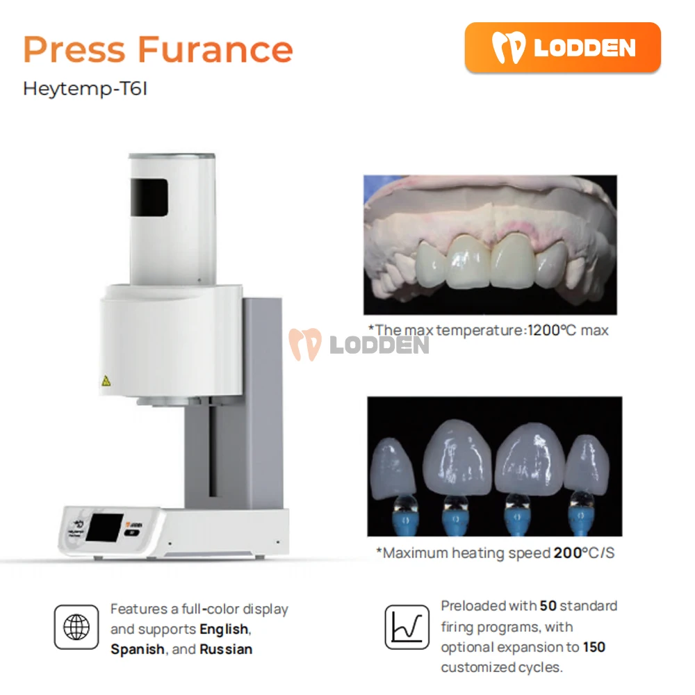 

OP6010 Стоматологическая лабораторная пресс-печь с сенсорным экраном Heytemp-T6I Стоматологическое оборудование Керамическая печь-пресс-печь