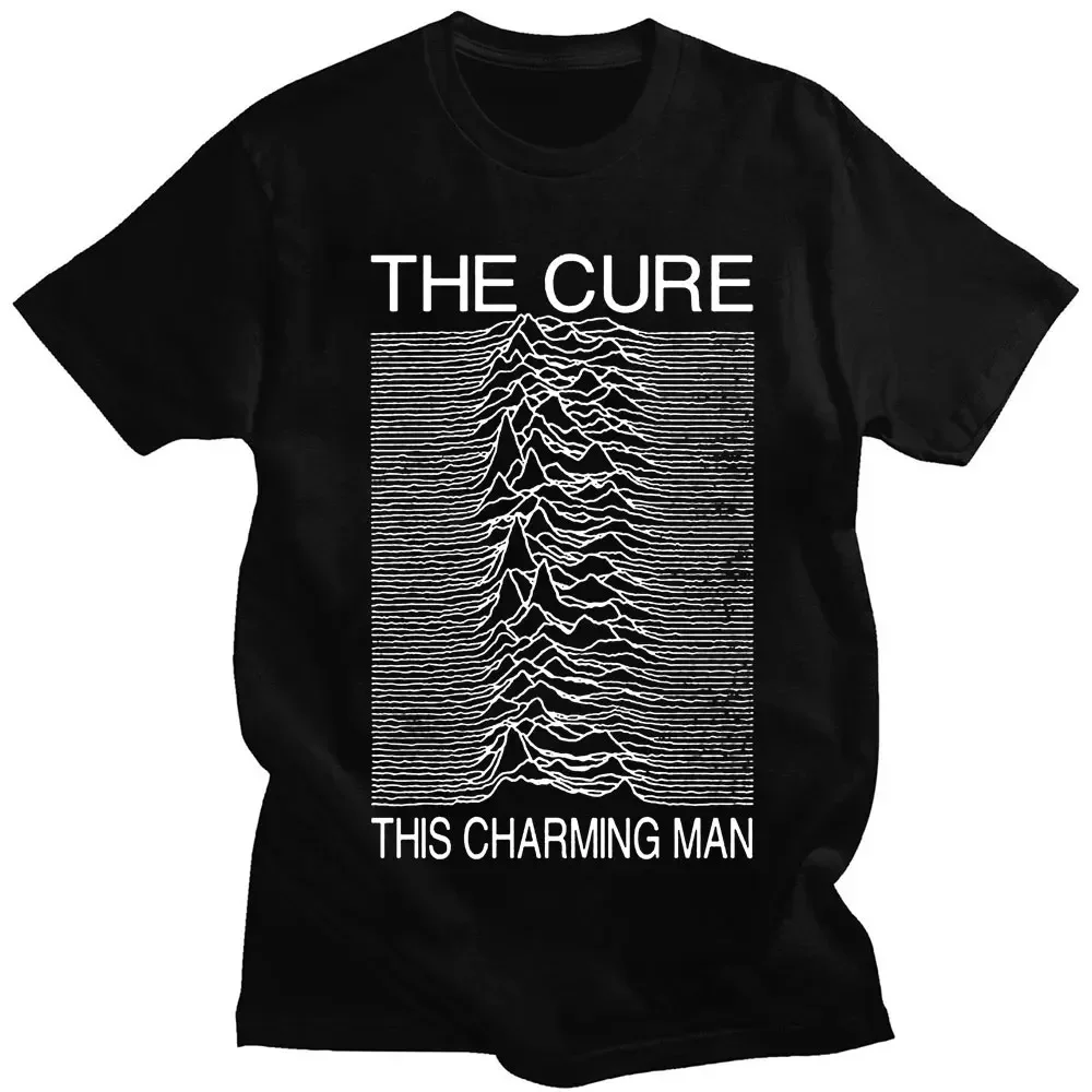 Joy Division he Cure his Charming Man RockBand Vintage Punk Unknown Pleasures Radio Waves From Pu.lsar fashion Round neck  style