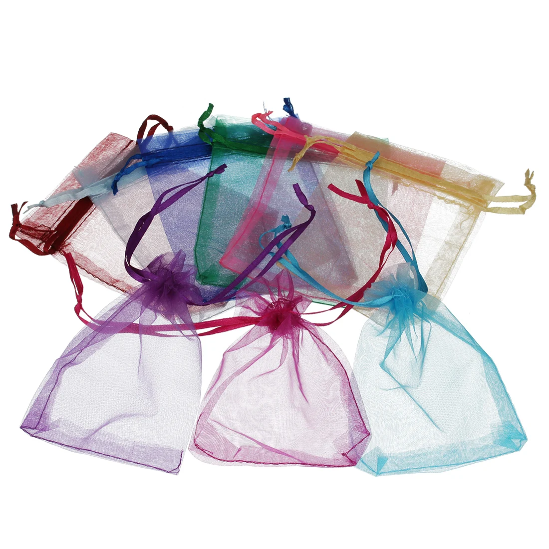 25pcs Drawstring Organza Bags for Jewelry 7*9cm 9*12cm Gift Bags Wedding Packaging birthday bag dropshipping suppliers