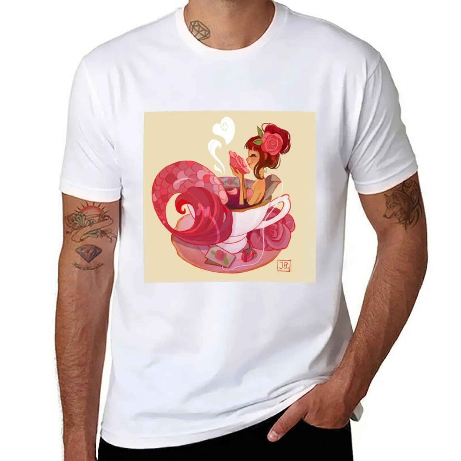 

Tea Mermaid T-Shirt t shirts with prints man t shirts for men T-Shirt