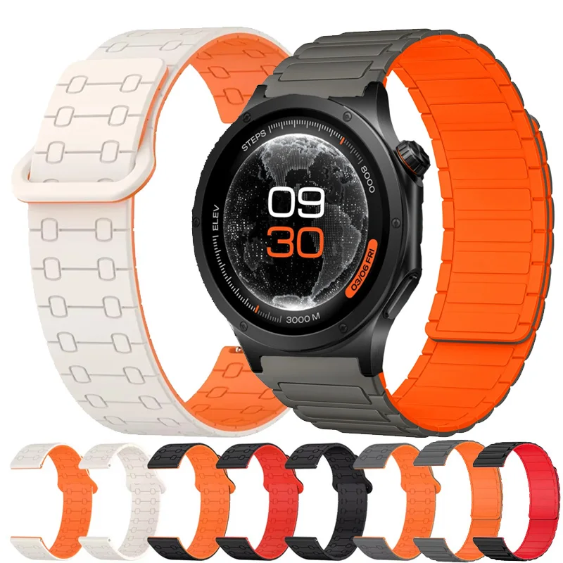 Magnetic Silicone Strap For OnePlus Watch 4 3 2 2R/OnePlus 46mm/Lite Wrist 22mm Bracelet Correa For Oppo Watch S X X2 X3/4Pro