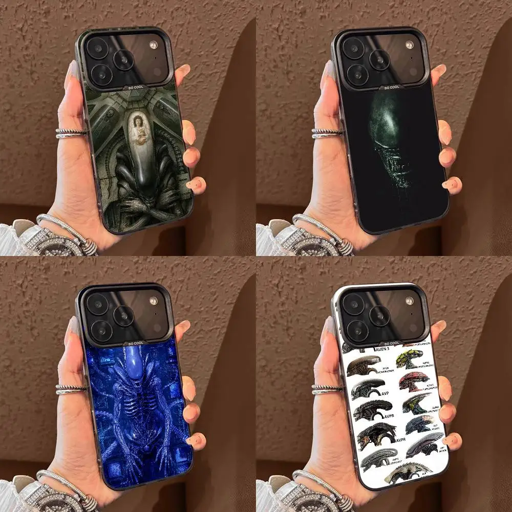 

A-Alien X-Xenomorph Phone Case For iPhone 17,16,15,14,13,12,11,Pro,Max,Plus,E,Air,Mini Black Tpu Cover