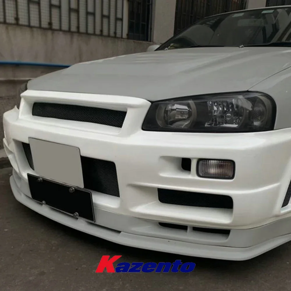 For Nissan R34 (GTT Only) Upgrade To GTR ST Style Front Bumper (require hood)