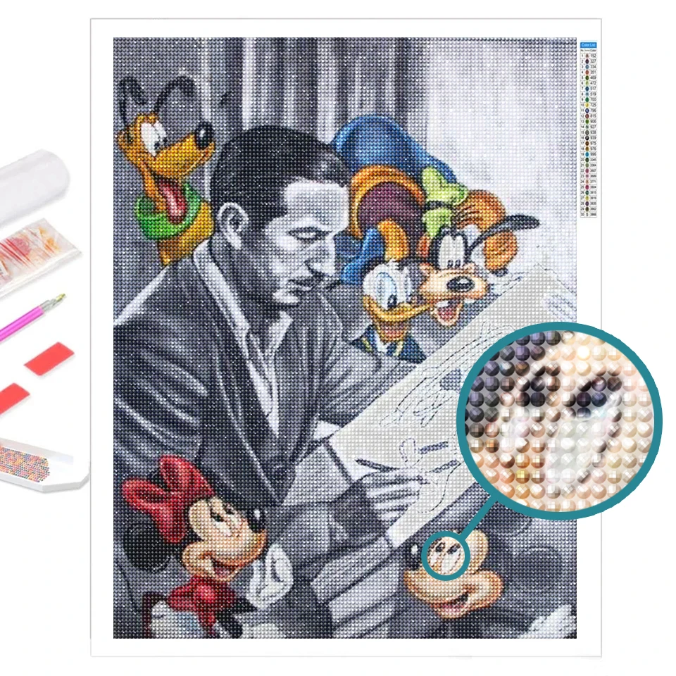 Diamond Mosaic Walt Creation Disney 5D Diamond Art Painting Mickey Mouse Cross Stitch Kits Cartoon Character Home Decor Gift