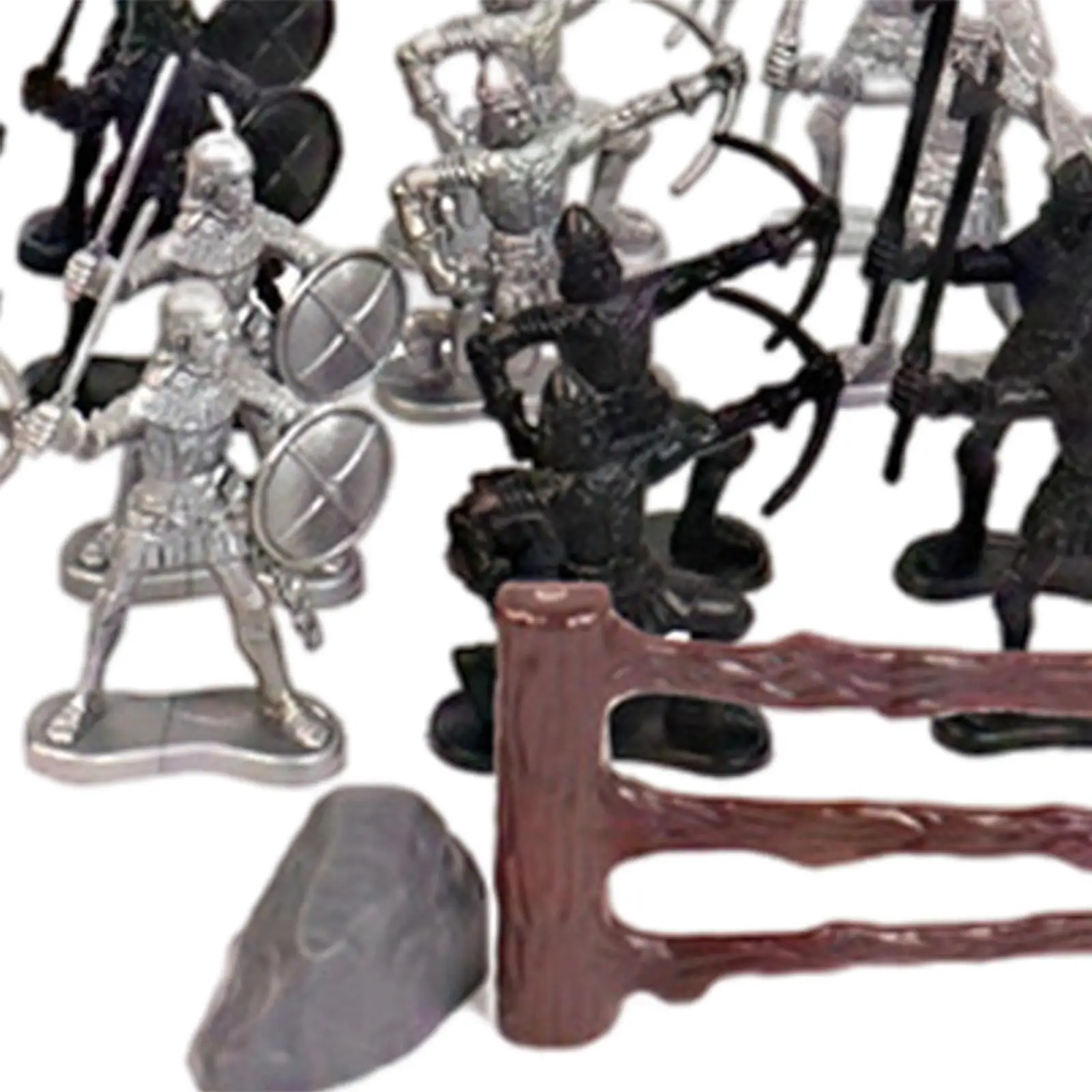 Brinquedos de soldado de cavaleiro medieval de plástico, figura masculina, homem de cena de batalha arcaica