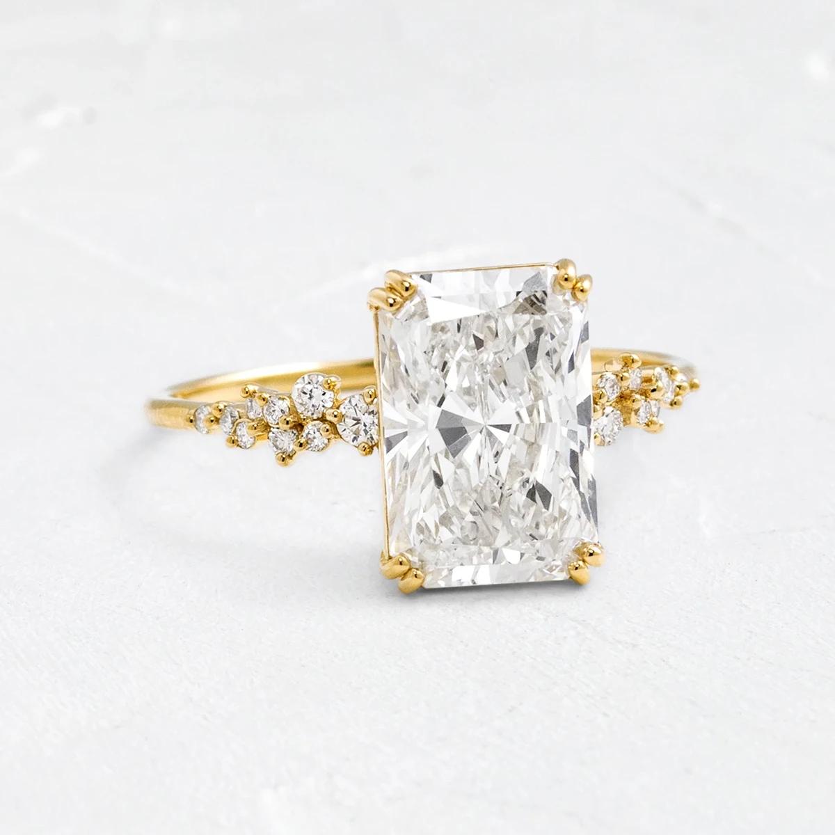 Radiant Cut IGI Certified Lab Diamond Ring 9K/14K/18K Solid Gold Lab Created Diamond Engagement Ring Fine Jewelry For Women