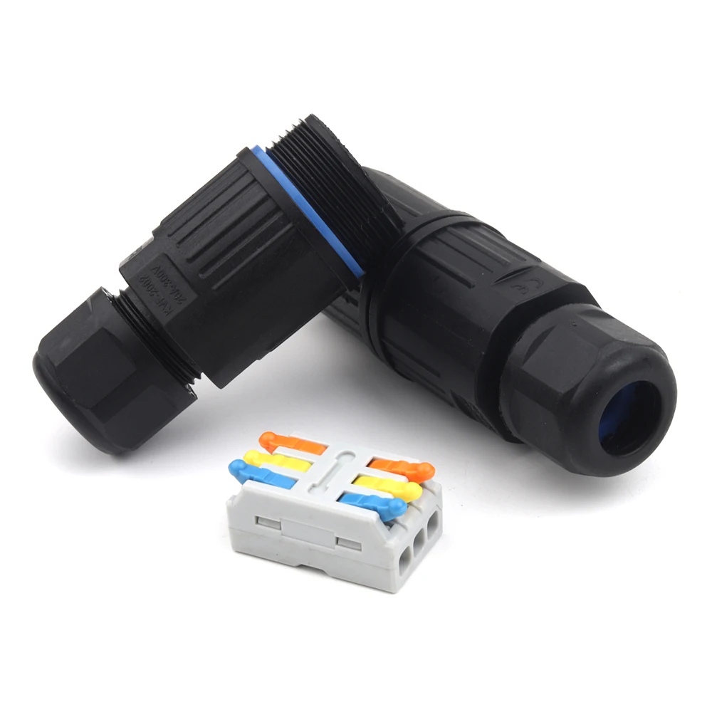 IP68 2/3Pin 6-10mm Waterproof Connector Cable Quick Screw Terminal Block Seal Connection Adapter Outdoor Junction Box 32A 220V