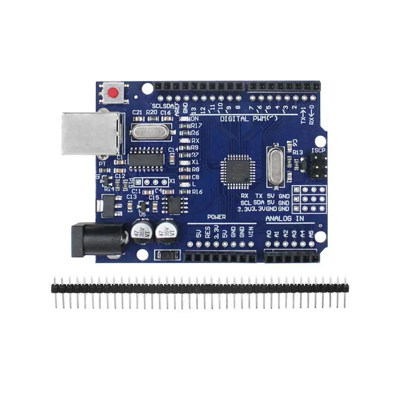 Conjunto de placa de desenvolvimento com chip SMD CH340G + Mega328P, cabo USB, 16Mhz para Arduino R3