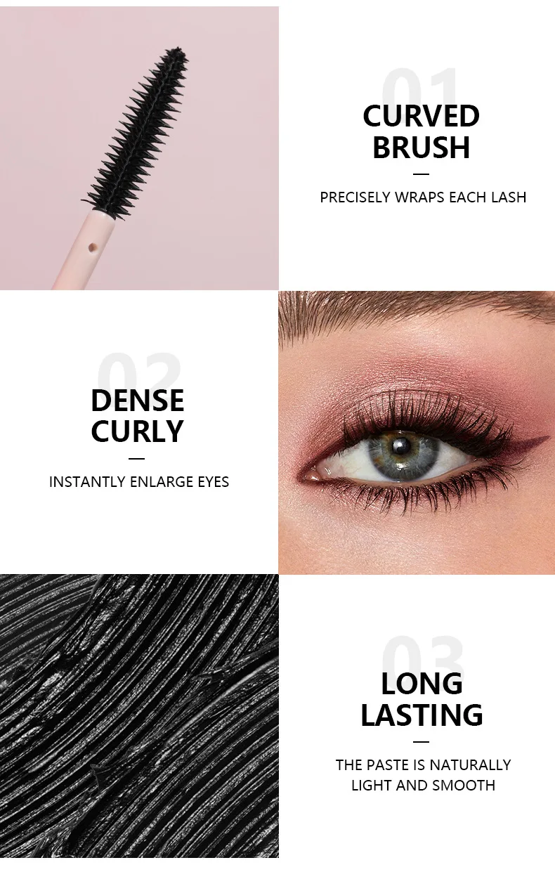 High Quality Mascara Styling Waterproof Lashes Lengthening Makeup Gives Lashes Volumizing Curling Smudge-Free Lashe Mascara Base