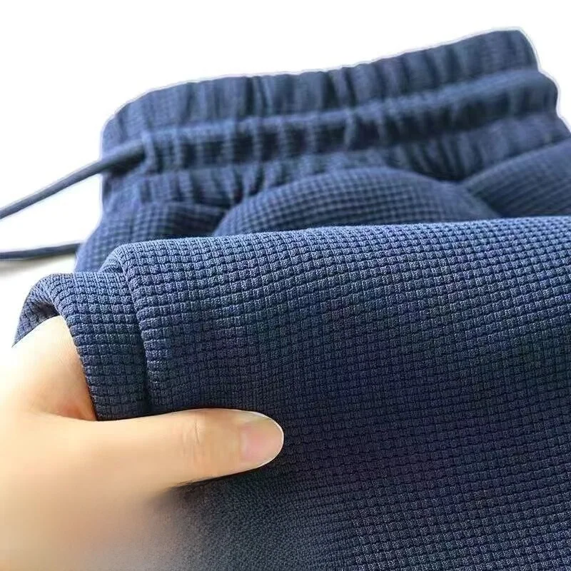 

Свободные повседневные мужские брюки с широкими штанинами, весенне-осенняя верхняя одежда для подростков, длинные брюки прямого кроя, корейские спортивные брюки