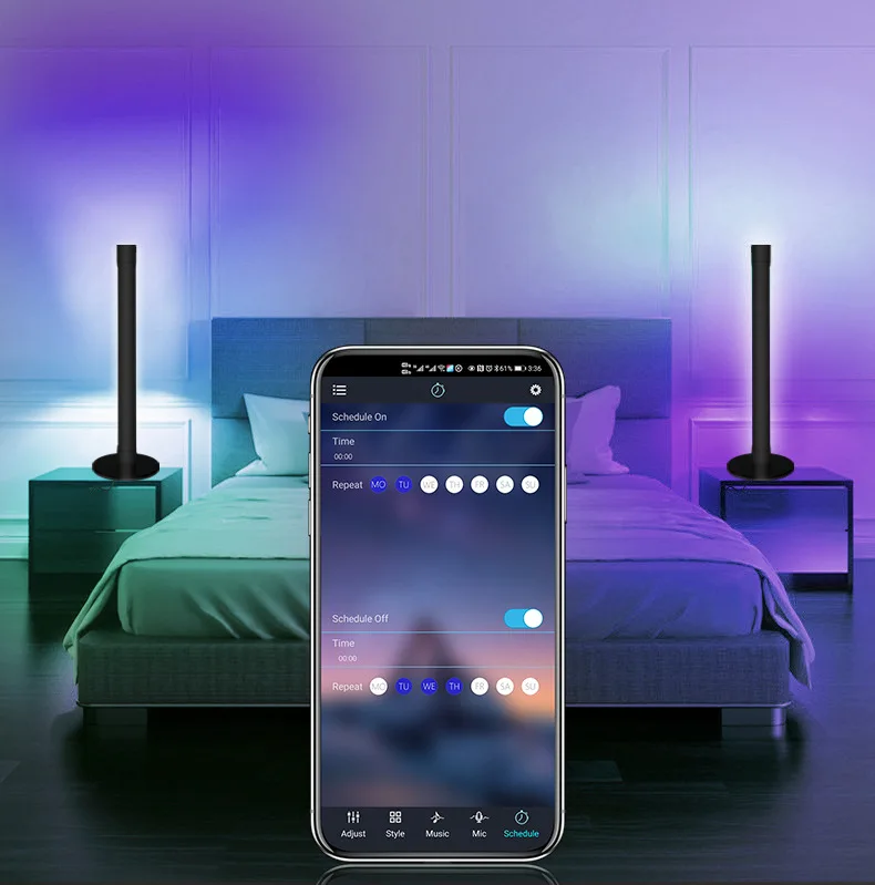 New RGB Magic TV Background Music Pickup Lamp Computer Desktop Bedside Atmosphere Rhythmic Magic Lantern