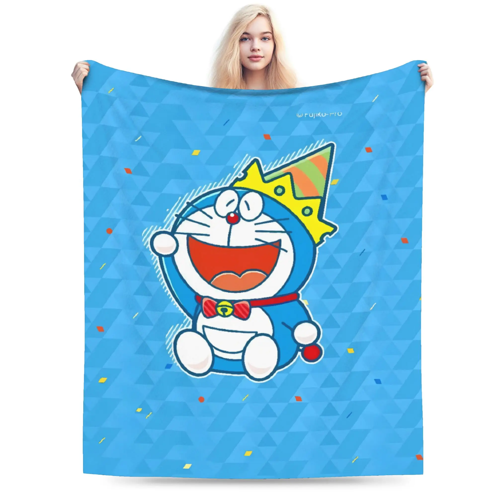 Doraemons Blanket  Travel Office Flannel Throw Blanket For Living Room Super Soft Custom Quality Bedspread Gift