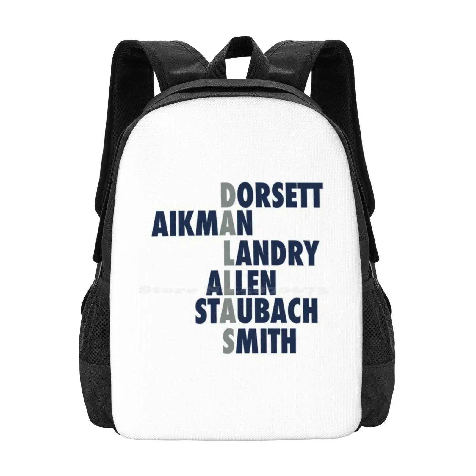 Greats New Arrivals Unisex Bags Student Bag Backpack Football Sports Tony Dorsett Troy Aikman Tom Landry Larry Allen Roger