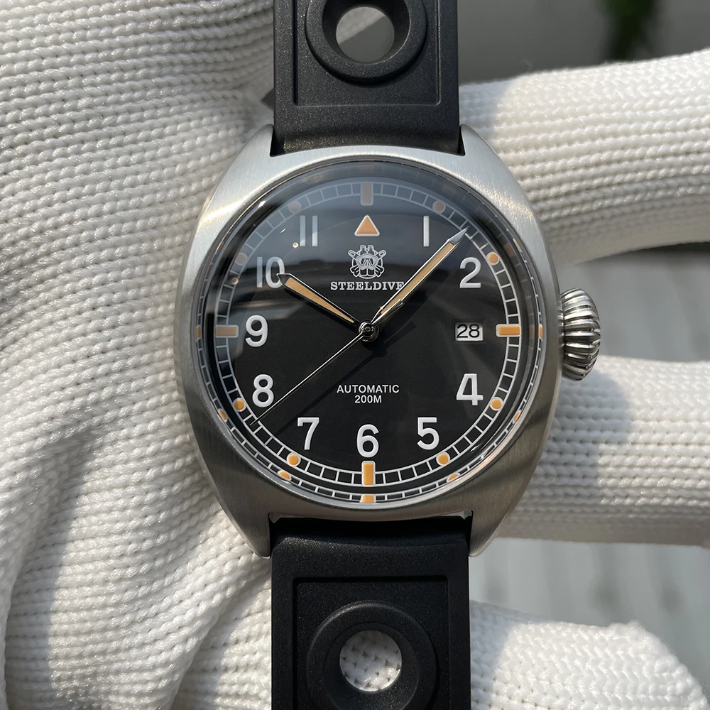 

Официальный магазин STEELDIVE SD1907P, японский механизм NH35, 200 метров, водонепроницаемые, с синтетическим сапфировым зеркалом, мужские механические часы