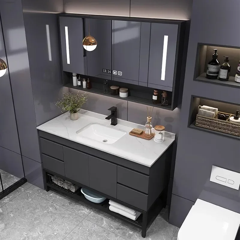 

Toilet Narrow Mirror Bathroom Cabinets Storage Washbasin Drawer Bathroom Cabinets Display Casa Arredo Room Furniture