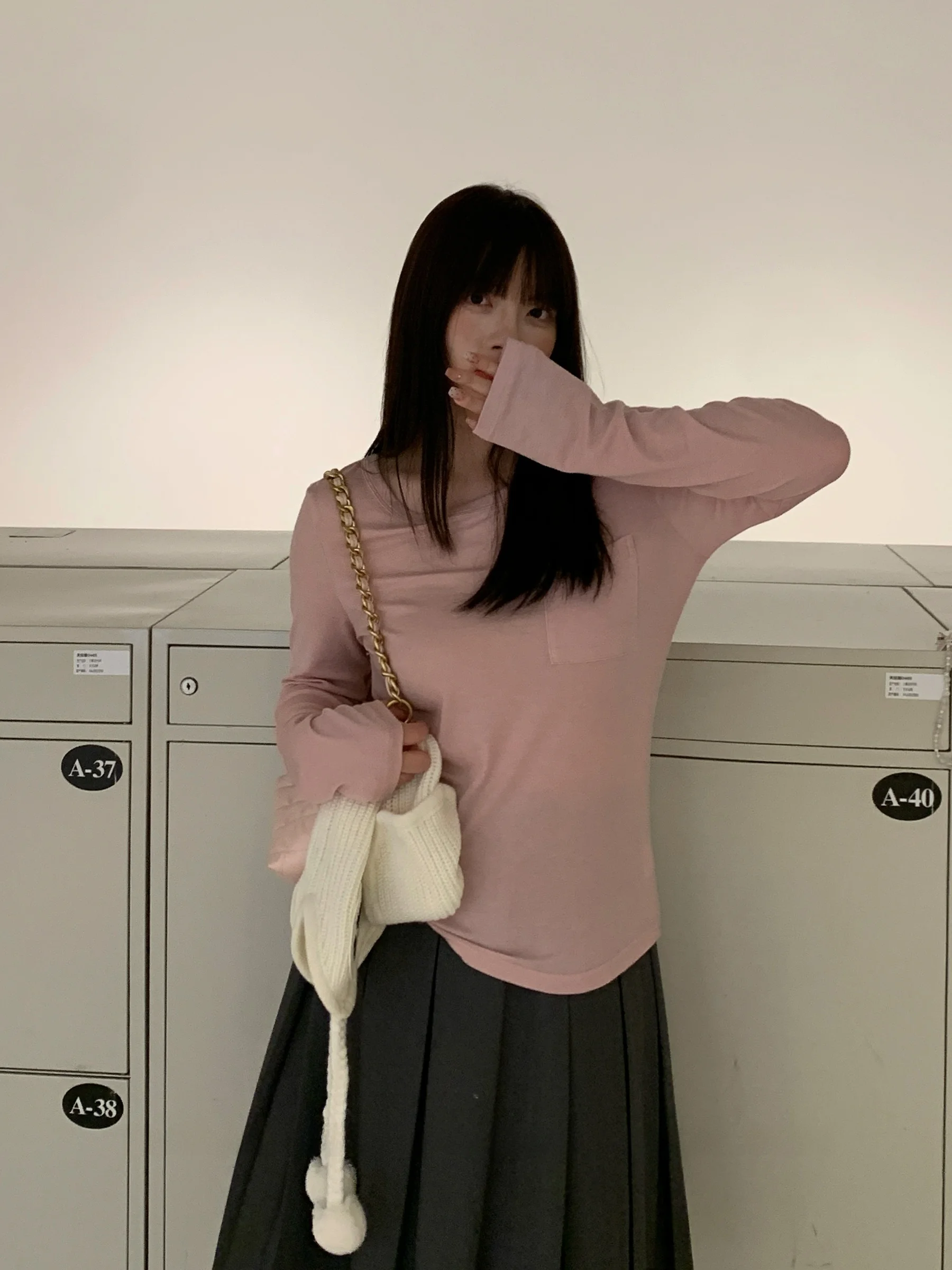 

Женская футболка Ulovely с длинным рукавом и круглым вырезом, больших размеров, базовый слой, удобная посадка, модная внутренняя одежда