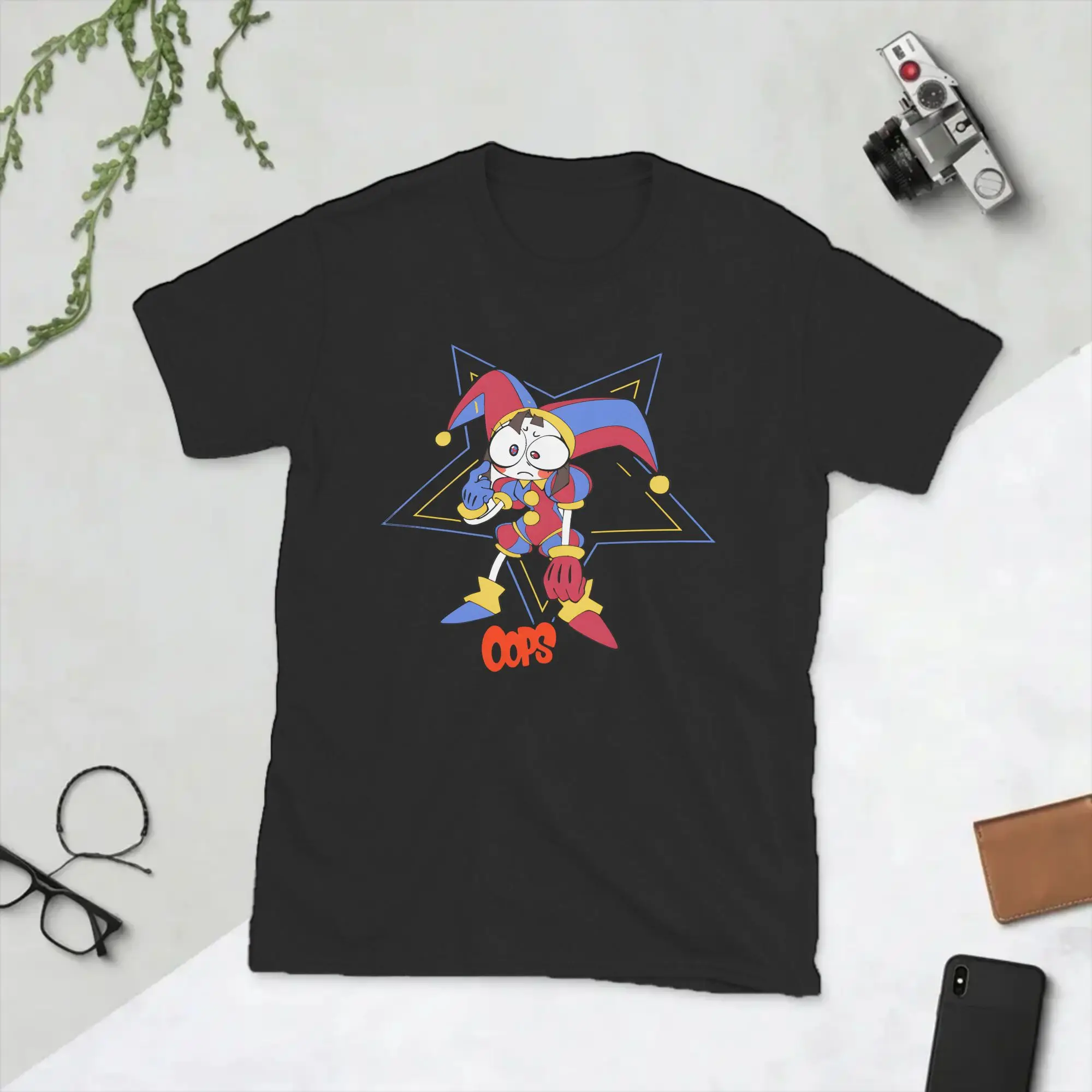 Cartoon Digitals Circus T-Shirts Men  Cool Cotton Tee Shirt Round Neck Short Sleeve T Shirts Graphic Tops