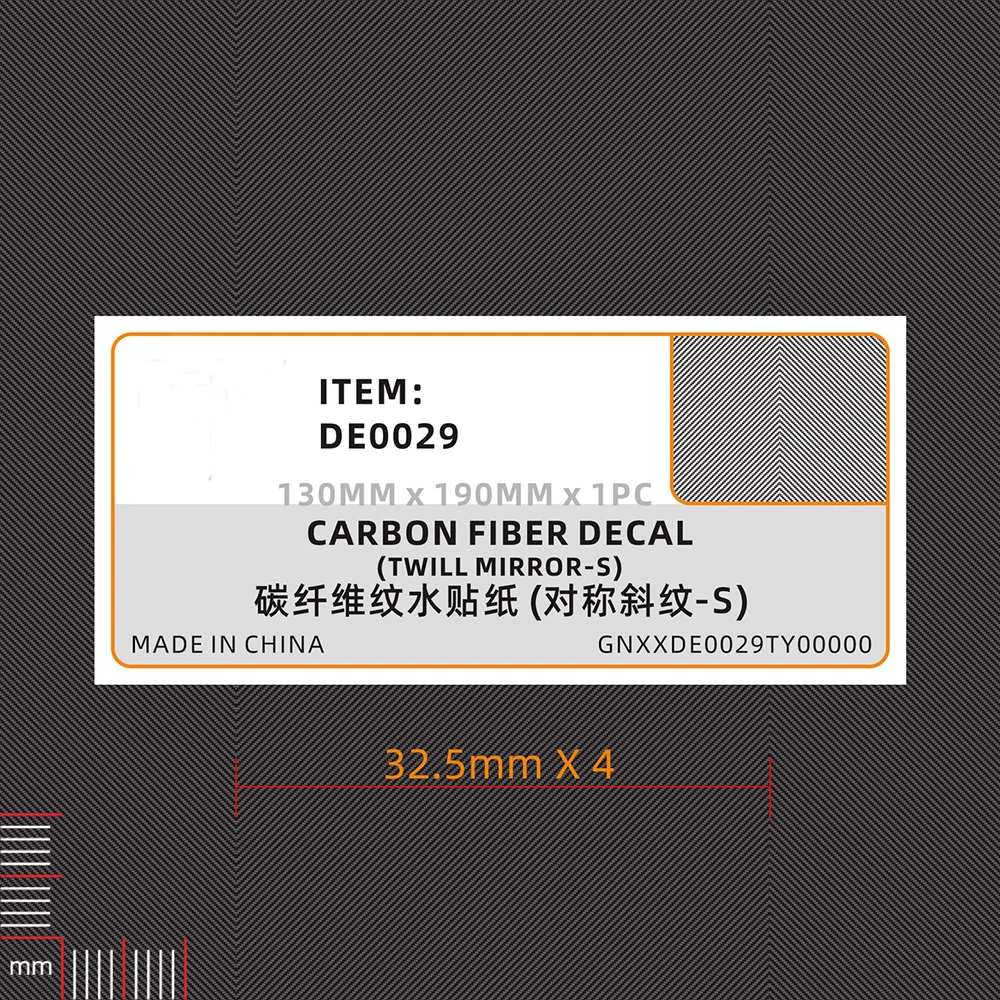 Model Carbon Fiber Decal Twill/Checker/Plain/Dot Pattern For Model Hobby Accessories Water-slide Decals  130mm*190mm DIY