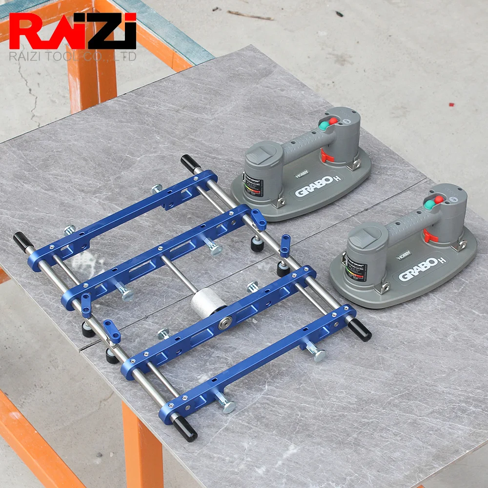 Raizi EasiSeam™ Heavy Duty Seam Setter With GRABO H V2 Suction Cup For Granite Marble Glass For Gap Splicing GRABO Attachment