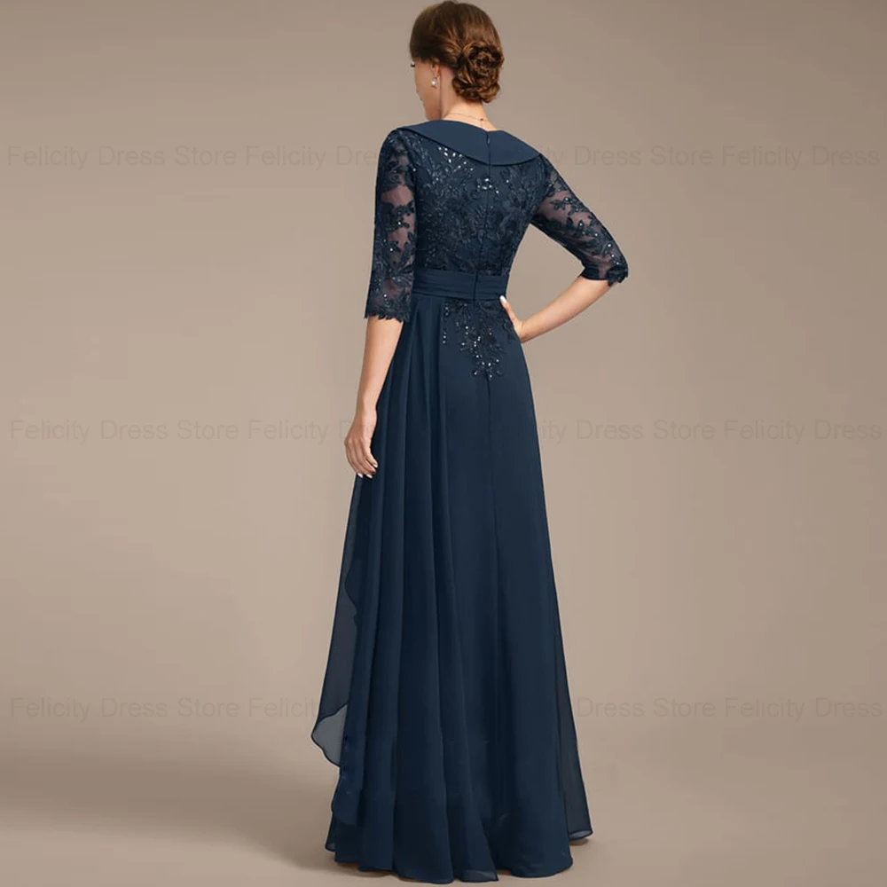 FELICITY Exquisite Mother of the Bride Dress 2024 A-line V-Neck Wedding Guest Dresses Applique Sequins Customized Evening Gown