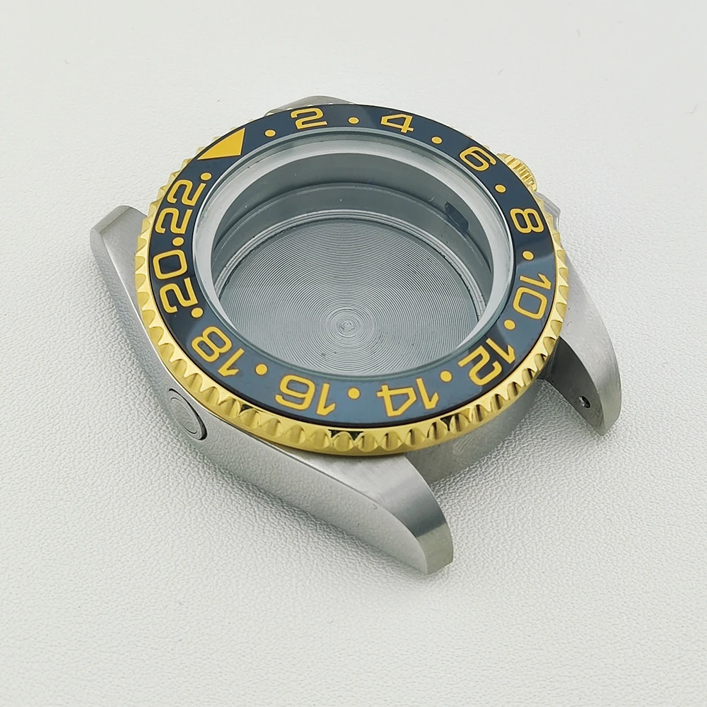 43 مللي متر ساعة حافظة nh35 حافظة الياقوت الكريستال مقاومة للماء 200 متر صالح NH35 NH36 4R35 4R36 NH34 NH38 NH39 حركات