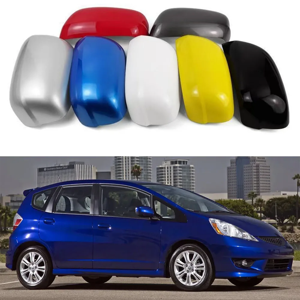 Car Rearview Mirror Cover Cap Housing Fit For Honda Fit Jazz 2009 2010 2011 2012 2013