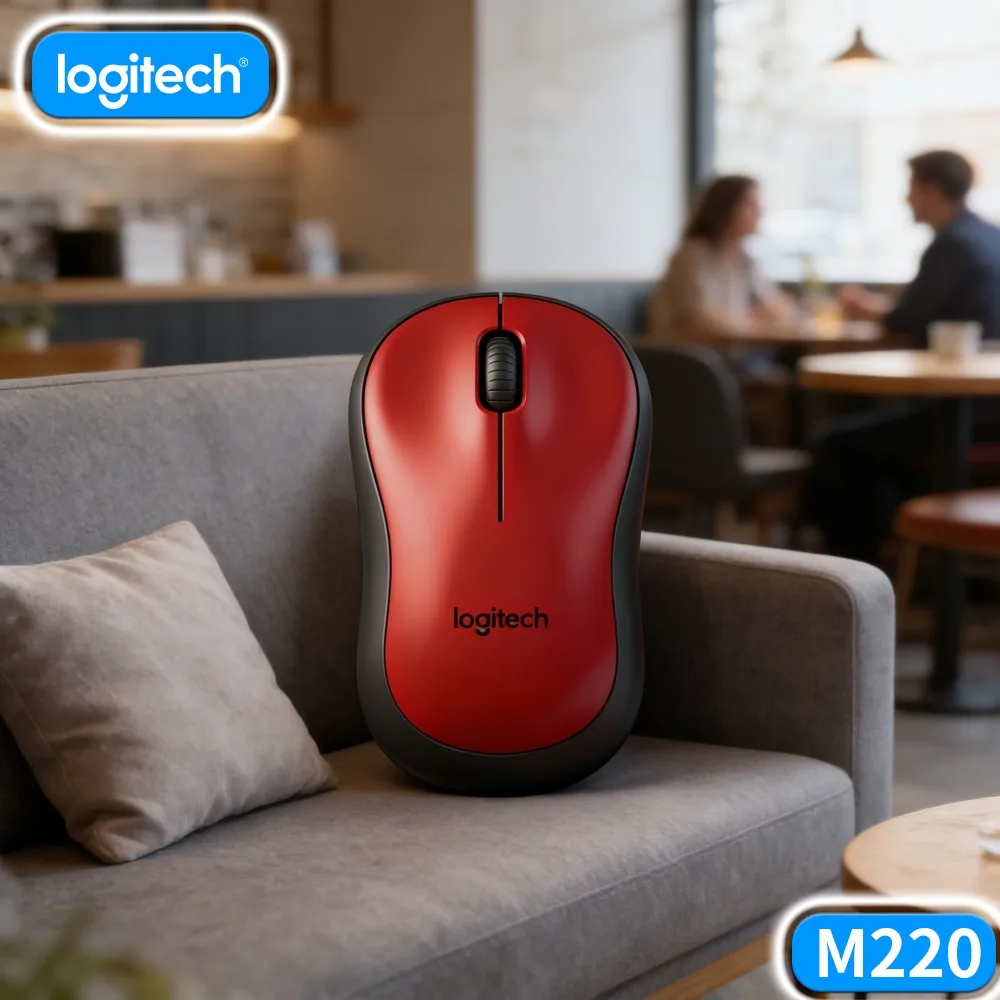 Logitech M220 Silent Click Mouse Stable 2.4G Link 1000DPI Sensor For PC Mac Notebook Desktop Office Home Windows