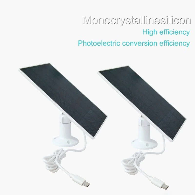 10 واط 5 فولت مجموعة اللوحة الشمسية 2in1 نوع-C الألواح الشمسية في الهواء الطلق الخلايا الشمسية شاحن لكاميرا الأمن/نظام إضاءة المنزل الصغير