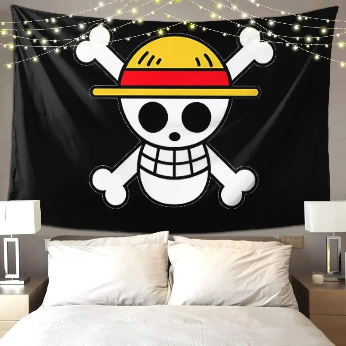 

Mugiwara Flag One Piece Tapestry Art Wall Hanging Aesthetic Home Decor Tapestries for Living Room Bedroom Dorm Room