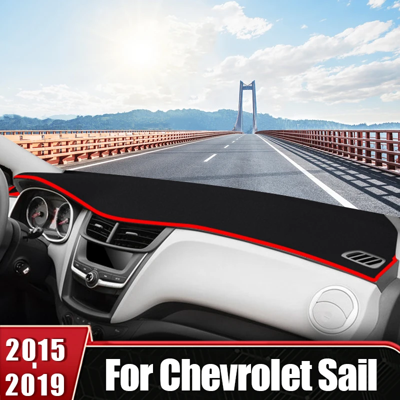 

For Chevrolet Sail 2015 2016 2017 2018 2019 Car Dashboard Avoid Light Cover Anti-UV Non-Slip Mat Instrument Carpets Accessories