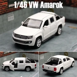 1:46 Volkswagen Amarok Alloy Pickup Car Model Diecast Metal Off-road Vehicles Car Model Miniature Scale Simulation Kids Toy Gift