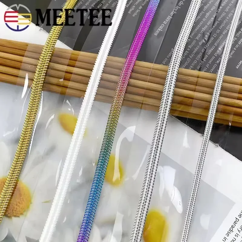 1-10Meters PVC Zipper For Bag Transparent Waterproof Zippers Clothes Raincoat Zip Tape Repair Kit DIY Sewing Accessories