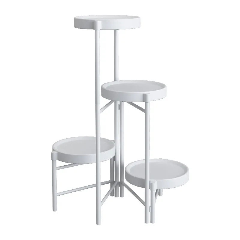 

Металлическая складная подставка для цветов JC Simple из кованого железа для балкона и помещений, оптовая продажа от производителя, напольная подставка для небольших горшечных растений