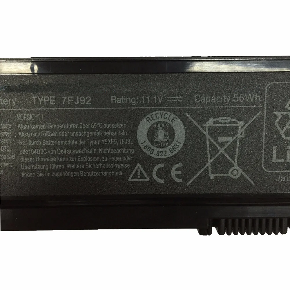 Imagem -03 - Nova Bateria do Portátil Original para Dell Vostro 3400 3500 3700 V3400 V3500 4jk6r Y5xf9 Ty3p4 Cwx2d Txwrr 11.1v 56wh 7fj92