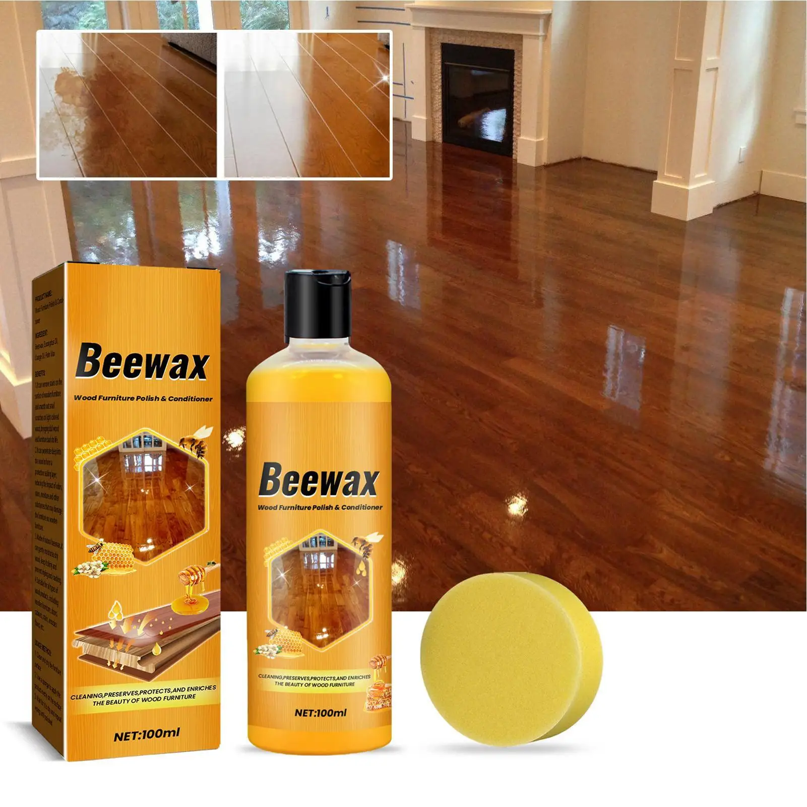 100ml Bee Wax Furniture Polishing And Cleaner Agent Multi-function Natural Bee Wax Polishing Protective Wood Cleaner Spray
