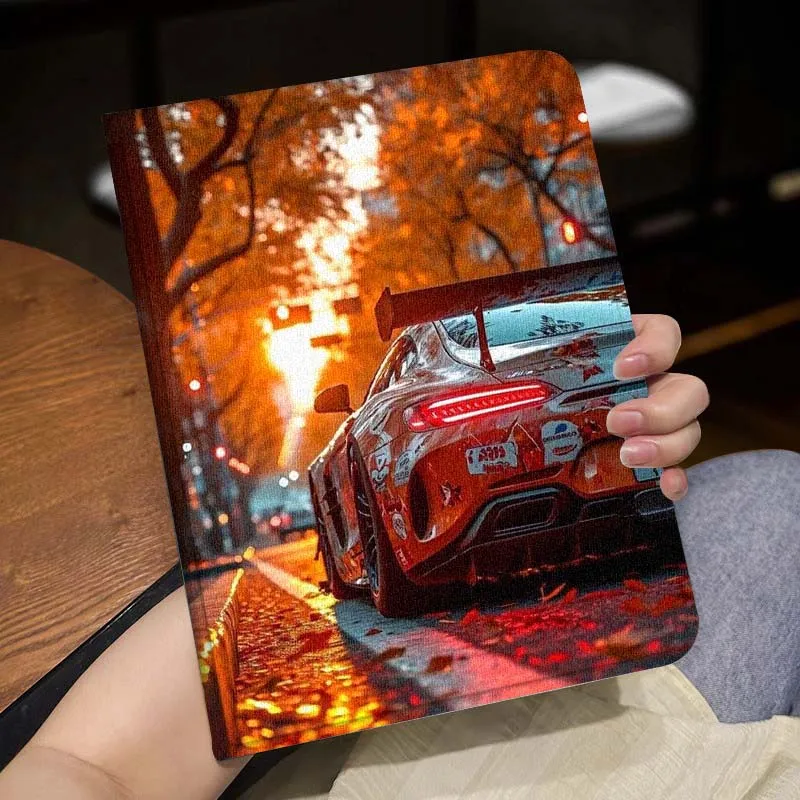 Sunset Reflected Sports Car For Lenovo Xiaoxin Tab Pad K10 K11 Y700 P11 3rd GT Pro Plus Gen Tablet Case Gift Cover