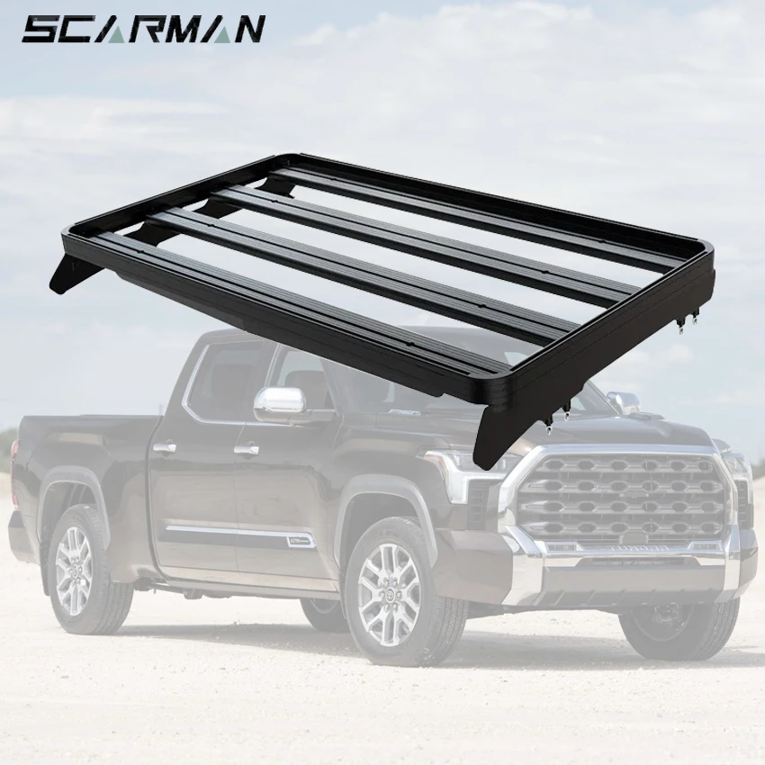 Aluminum  Rack for 2021  Tundra 3rd Generation Car Luggage Roof Rack Basket GM Outdoor Equipment Car Modification Parts