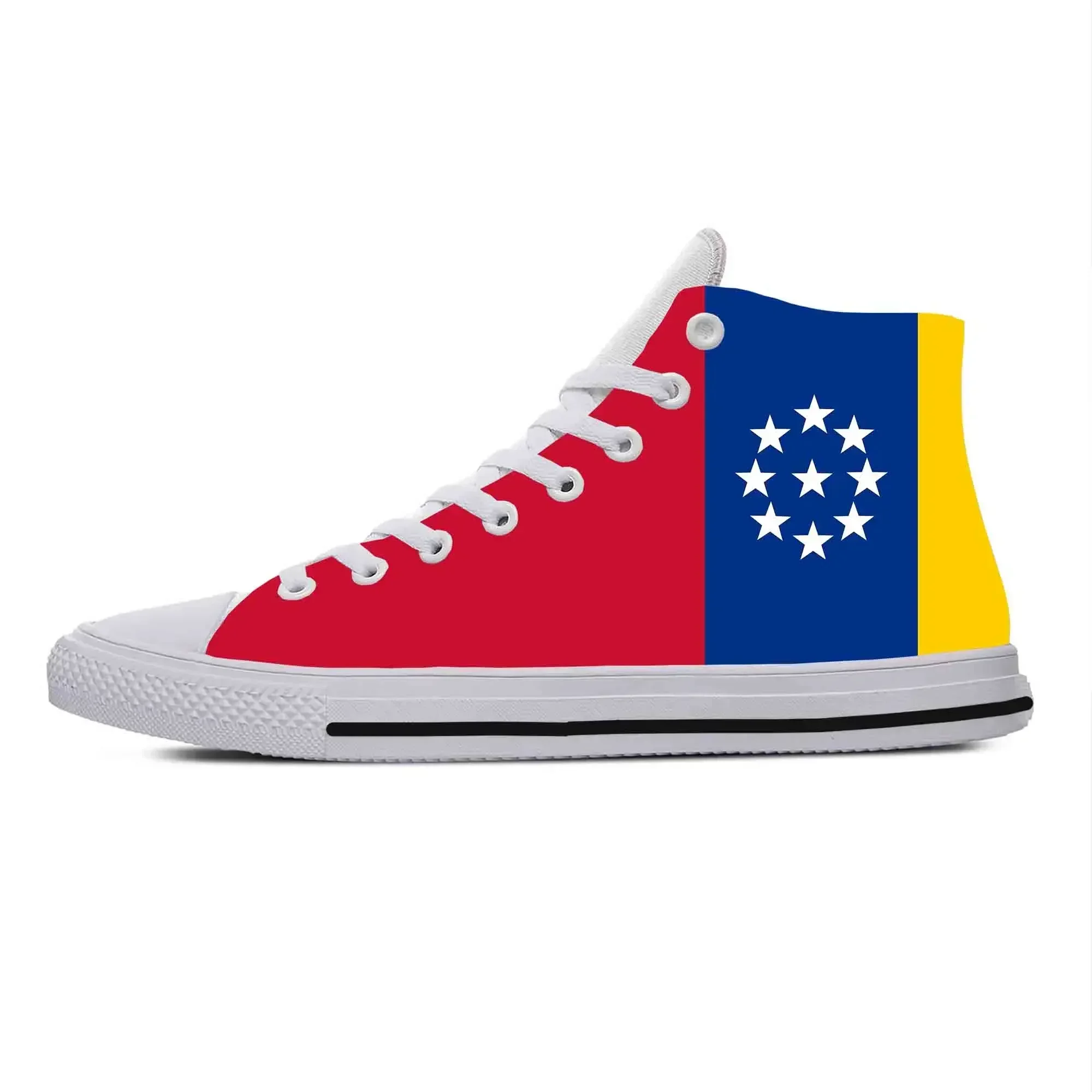 

Venezuela Venezuelan Flag 7 Stars Patriotic Pride Casual Cloth Shoes High Top Comfortable Breathable 3D Print Men Women Sneakers