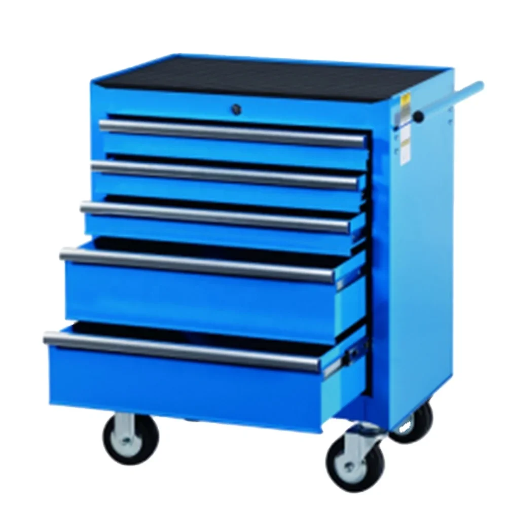 Goldenline 5 Drawers Workshop Garage Tool Chest Roller Storage Metal Tool Cabinet