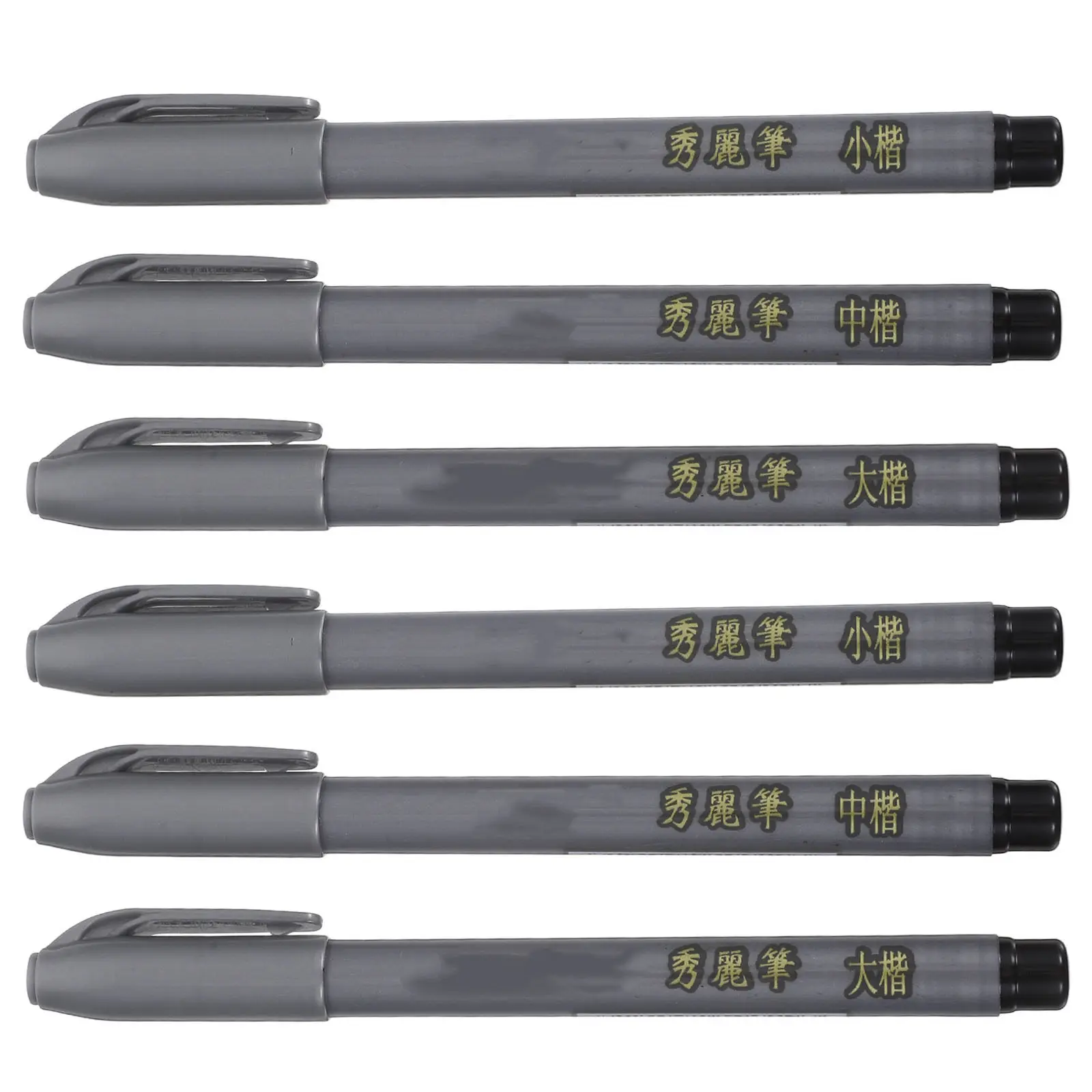 6Pcs Calligraphy Fountain Pen Set Chinese Style Brush Tips Smooth Ink Flow Versatile Writing Professional Handwriting Signing