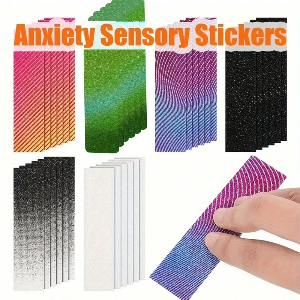 36Pcs Anxiety Relief Fidget Stickers, Colorful Textured Sensory Adhesives for Desk Classroom Stress Relief Relax Supplies