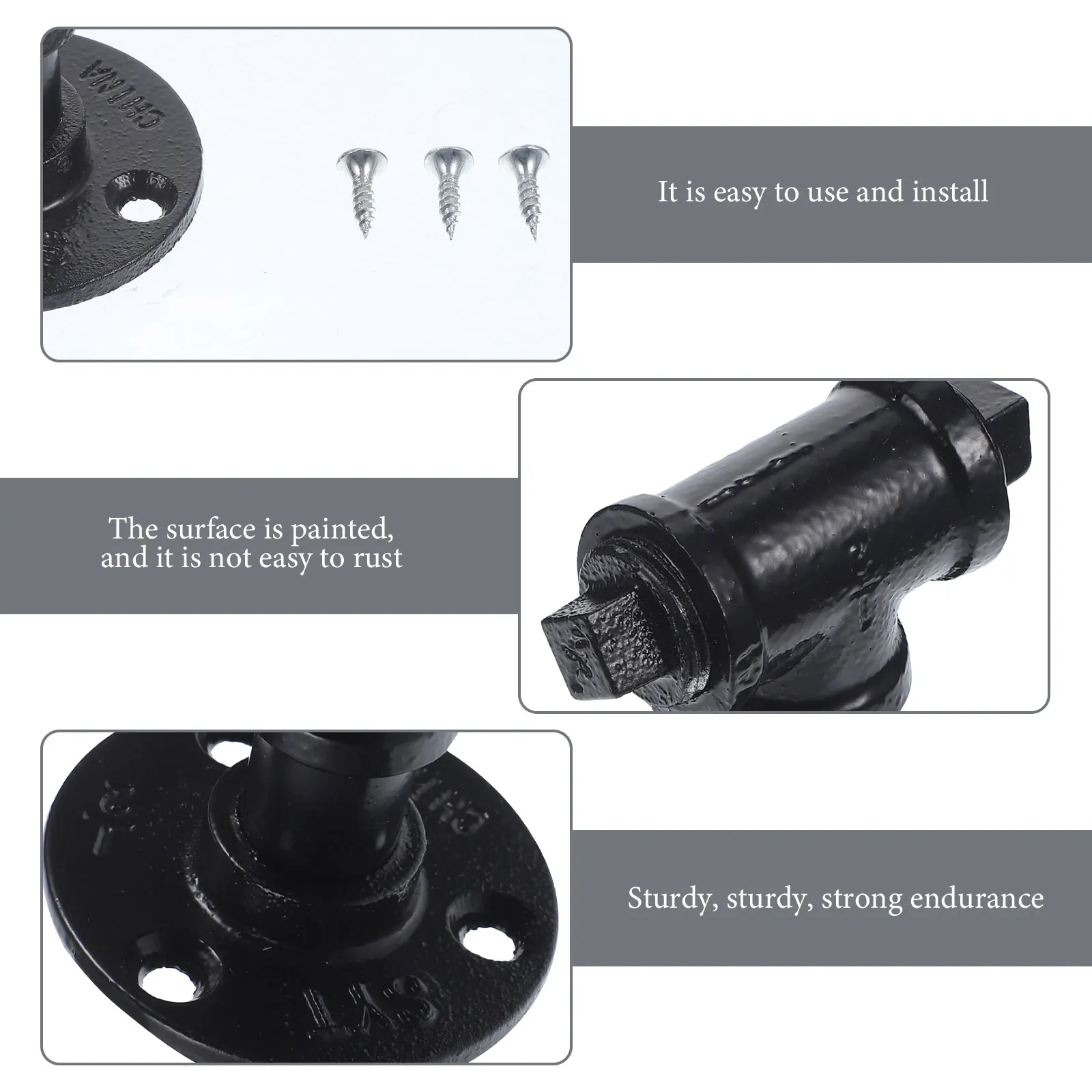 

1pc Iron Art Handles Vintage Style Wardrobe Pulls Smooth Edges Retro Cabinet Door Knobs Industrial Hardware Furniture