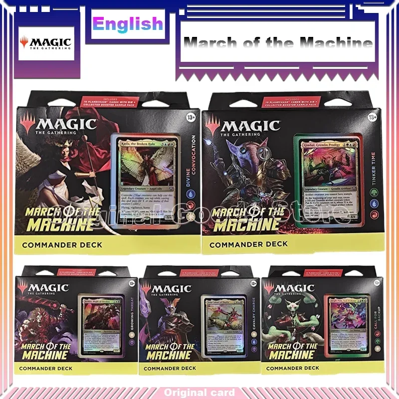 Original Magic The Gathering March of the Machine Card English Commander Deck Bundle Collection Trading Cards Children Gifts